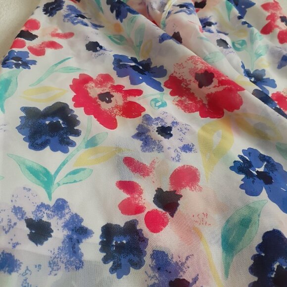 Wonder Nation Girl's Size M (7-8) Blue White Floral Lace Sheer Dress - Picture 9 of 10